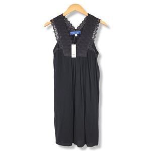 NEW Francesca's Blue Rain‎ Women's Crochet Lace Sleeveless A Line Dress Small